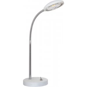 Hero bordlampe - Hvid/krom