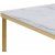 Alisma sofabord 90x50 cm - Hvid marmor/guld