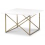 Terrazzo sofabord 75x75cm - Bianco Terrazzo & understel cross messing