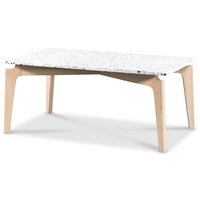 Terrazzo sofabord 110x60 cm - Cosmos Terrazzo & understel white washed eg