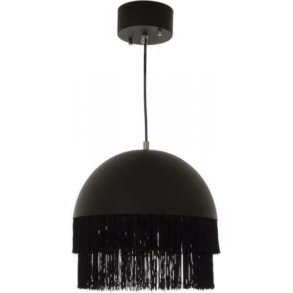 Loftslampe med frynser - Sort