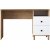 Hanna skrivebord 9, 120 x 50 cm - Valnd/hvid