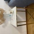 Kundebillede Palasso lampebord 110 cm - Messing / Lys marmorering