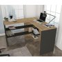 Stylo hjrne skrivebord 120/120x45 cm - Safir/antracit