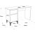 Aristo skrivebord 120x44,5 cm - Brun/antracit