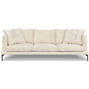 York 4-personers sofa i beige fljl + Mbelplejest til tekstiler