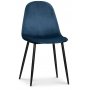 Seat spisegruppe, spisebord med 4 stk Carisma fljlstole - sort / bl + 4.00 x Servietringe