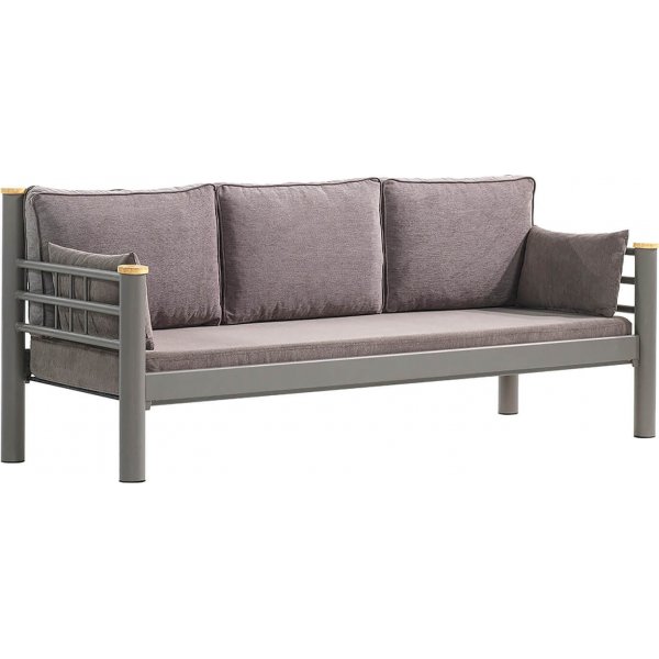 Kappis 3-personers udendrs sofa - Brun