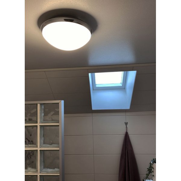 Siracusa plafond - Krom/hvid