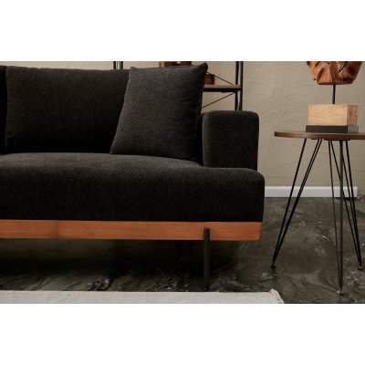 Liva 3-personers sofa - Antracit/kobber