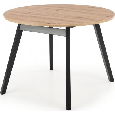 Caliss udtrkbart rundt spisebord 102-142 cm - Artisan eg/sort