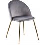 Deco spisegruppe 110 cm rundt bord + 4 stk Art stole gr fljl / Messing