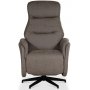 Comfort Saga (el) reclinerlnestol med indbygget fodsttte - Grbeige ecolder