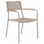 Stabelbar udendrs stol beige - Pino
