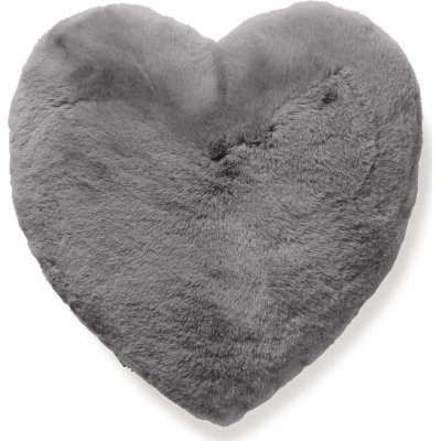 Fluffy hjerteformet pyntepude Gr - 45 x 45 cm