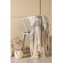Bondi plaid 130x170 cm - Beige/mrkegrn/hvid