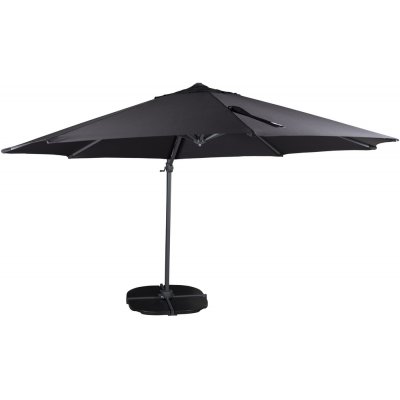 Leeds justerbar parasol 350 cm - Sort