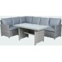 Moreno udendrs sofast venstre - Gr polyrattan