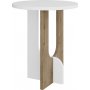 Lunar sidebord 40 x 40 cm - Hvid/eg