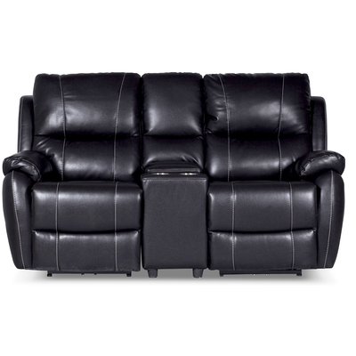 Enjoy Chicago Biografsofa - 2-personers sofa recliner (el) i sort kunstlder