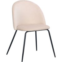 Giovani velvet stol - Lysbeige/sort Giovani velvet stol - Lysbeige/sort