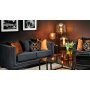 Cloude 2-pers. Sofa med nitter - Sort (fljl)
