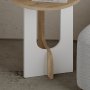 Lunar sidebord 40 x 40 cm - Eg/hvid