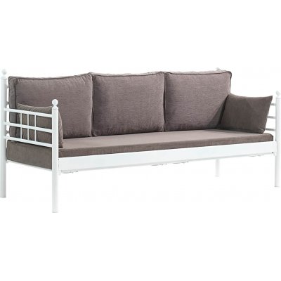 Manyas 3-personers udendrs sofa - Hvid/brun + Pletfjerner til mbler
