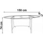 Benin spisebord 150 cm - Mrkebrun kunstrotting
