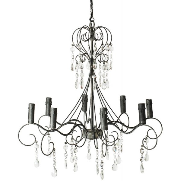 BOURDEAUX Lysekrone DCS010430 - Glas / Metal