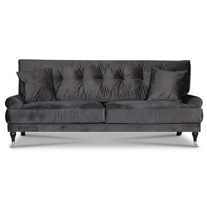 Adena  3-personers sofa - Mrkegr fljl