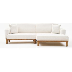 Reims divan sofa hjre - Creme