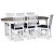 Skagen ovalt spisebord 160/210 x 90 cm - Hvid / Brunolieret eg + Pletfjerner til mbler