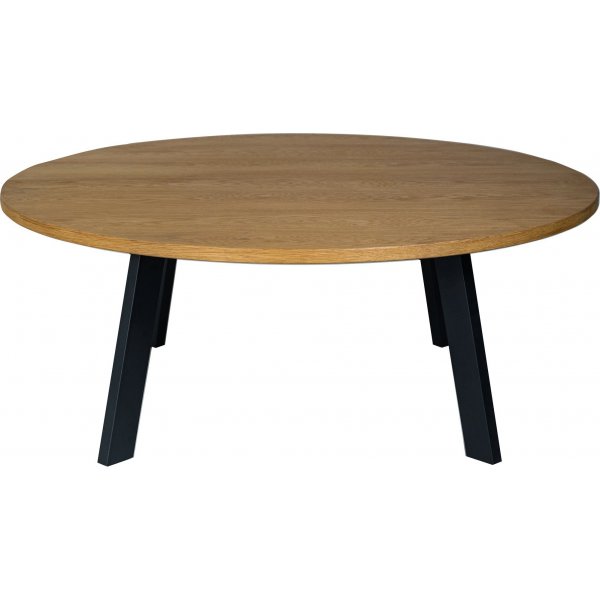 Freddy sofabord ca. 115 cm - Olieret egefinr / sort metal