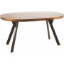 Mens udtrkbart rundt spisebord 100x168 x 100 cm - Palisander laminat