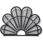Peacock sengegavl i rattan (Passer til 80-120 cm seng) - Sort