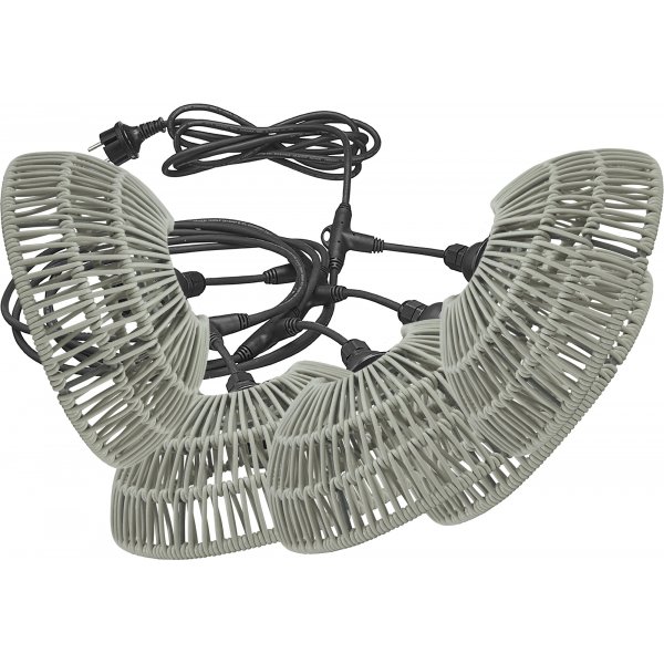 Flex Out lyssljfe til udendrs brug med Hue skrme 20 cm - 6,5 m - Beige/sort