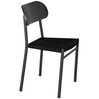 Spisestol Lara - Sort / Sort Naturfiber Spisestol Lara - Sort / Sort Naturfiber