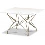 Terrazzo sofabord 75x75cm - Bianco Terrazzo & understel Star messing