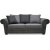 Delux 2-personers sofa med hynder - Gr/Antracit/Vintage