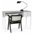 Flash skrivebord 120x50 cm - Hvid / Messing