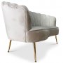 Snckan 2-personers sofa - Grbeige fljl / Messing