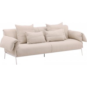 cker 3-personers sofa - Beige/hvid