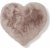 Fluffy hjerteformet pyntepude Pink - 45 x 45 cm
