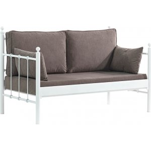 Lalas 2-personers udendrs sofa - Hvid/brun