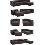 Frida divan sofa - Mrkebrun