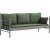 Lalas 3-personers udendrs sofa - Brun/grn + Mbelplejest til tekstiler