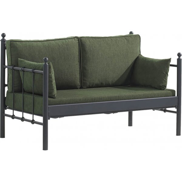 Lalas 2-personers udendrs sofa - Sort/grn