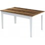 Milan spisebord 145 x 88 cm - Valnød/hvid