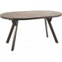 Mens udtrkbart spisebord 100x168 x 100 cm - Mrkebrun marmorlaminat